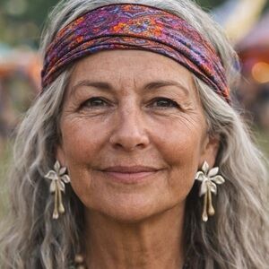 925 Vintage 925 Sterling Large statement clip abstract floral Chunky Earrings 3"